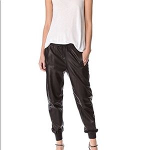 Vince leather jogging pants